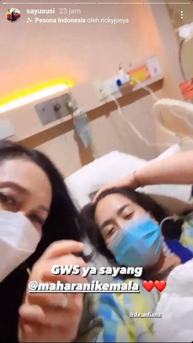 Maharani Kemala dirawat di rumah sakit (instagram.com/sayuyusi)