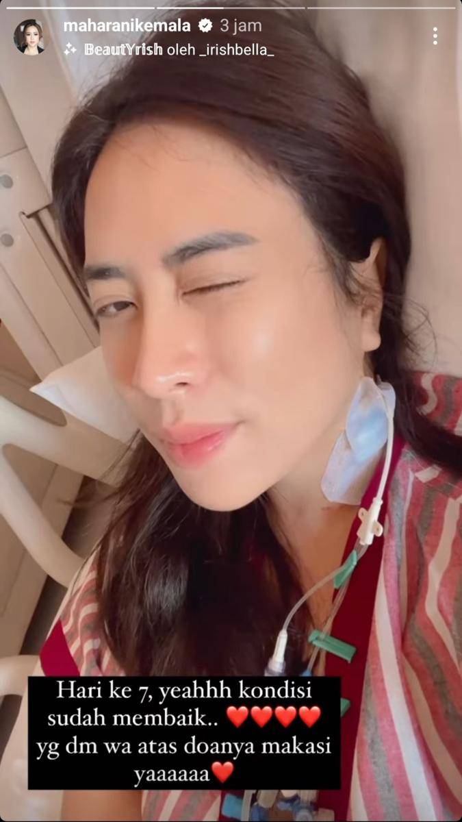 Maharani Kemala dirawat di rumah sakit (instagram.com/maharanikemala)