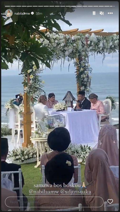 Akad nikah Tri Suaka dan Nabila (Instagram.com/nabilaamw)