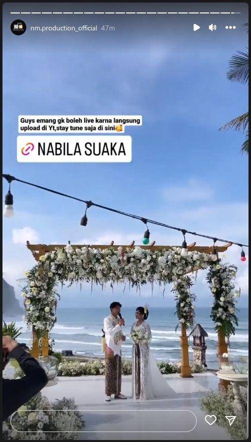Akad nikah Tri Suaka dan Nabila (Instagram.com/nm.production_official)