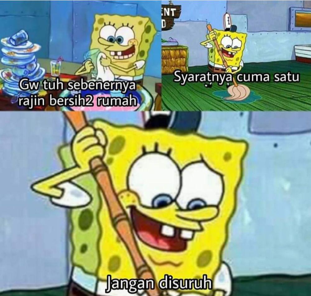 meme cowok bersih-bersih rumah (instagram.com/pos.total)