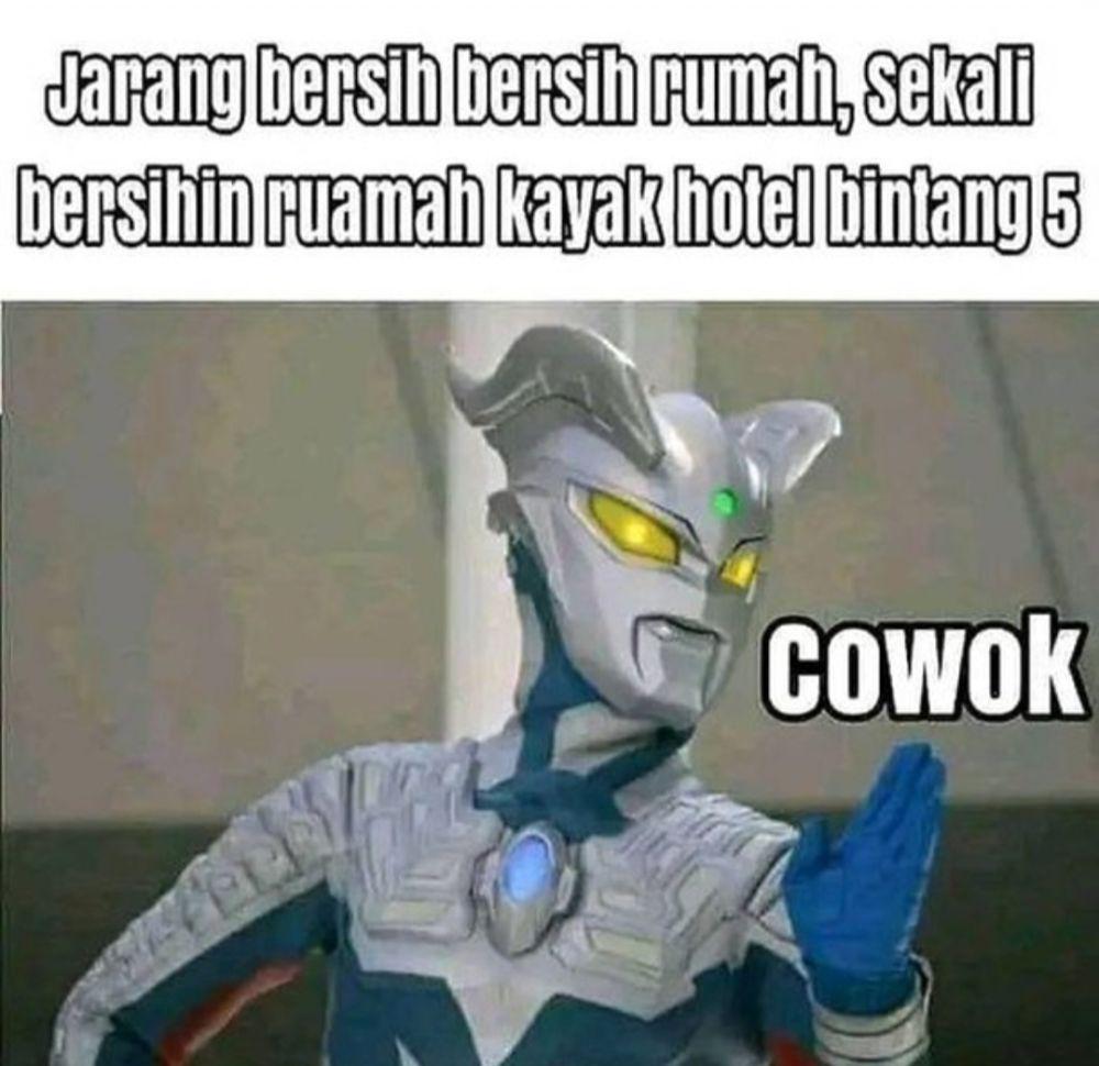 meme cowok bersih-bersih rumah (instagram.com/ndut_turah)