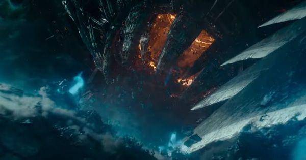 Unicron terlihat hendak memakan planet bumi ( Dok.  Paramount Pictures / Transformers: Rise of the Beasts)