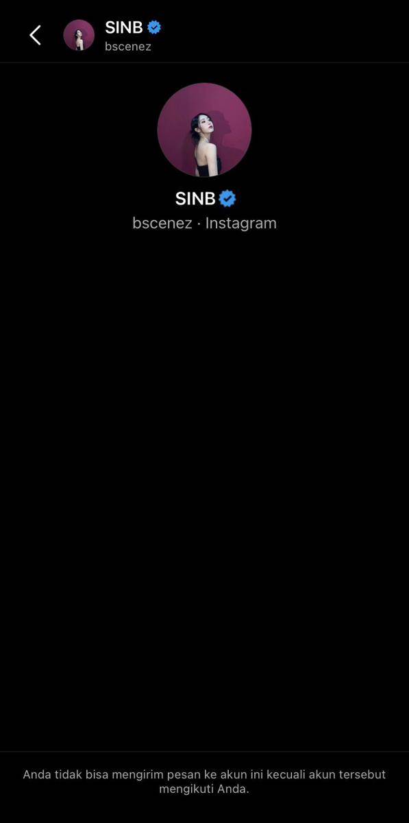 SinB tutup DM di akun Instagram-nya (instagram.com/bscenez)