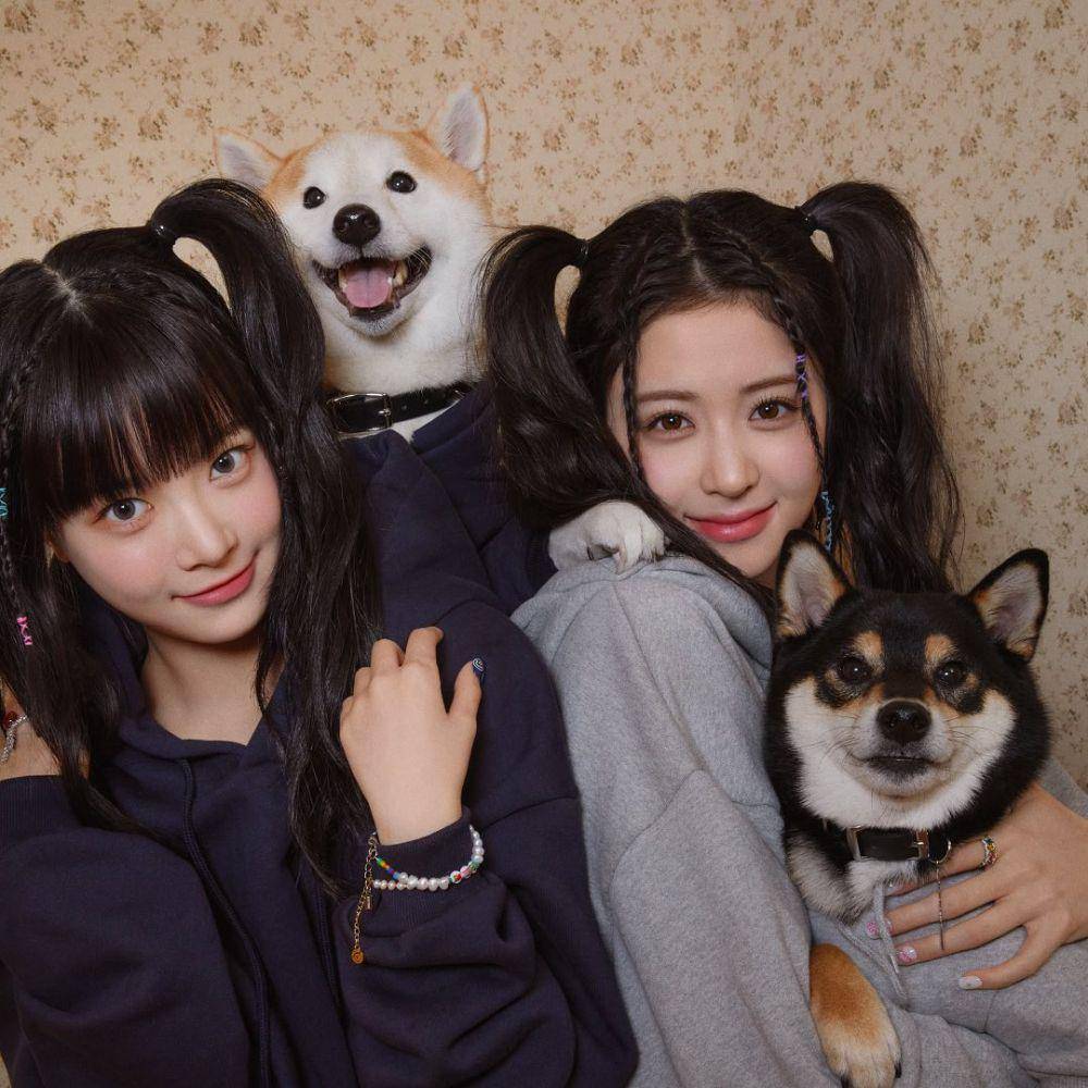 Eunchae dan Yunjin LE SSERAFIM di teaser image studio album pertama "UNFORGIVEN" (instagram.com/le_sserafim)
