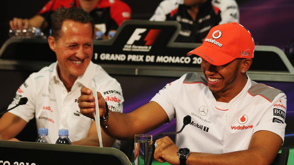 Michael Schumacher dan Lewis Hamilton (twitter.com/F1)