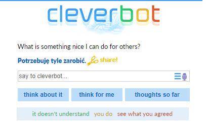 potret tampilan utama Cleverbot (twitter.com/PriscillaCanada)