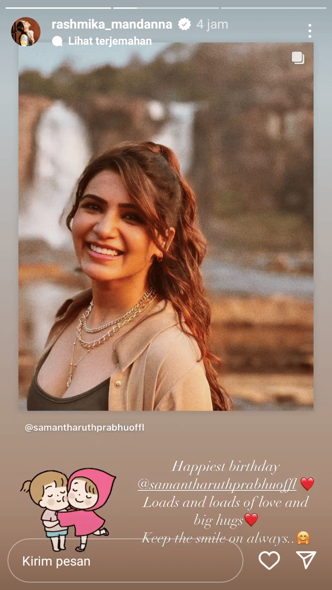 unggahan Rashmika Mandanna (instagram.com/rashmika_mandanna)