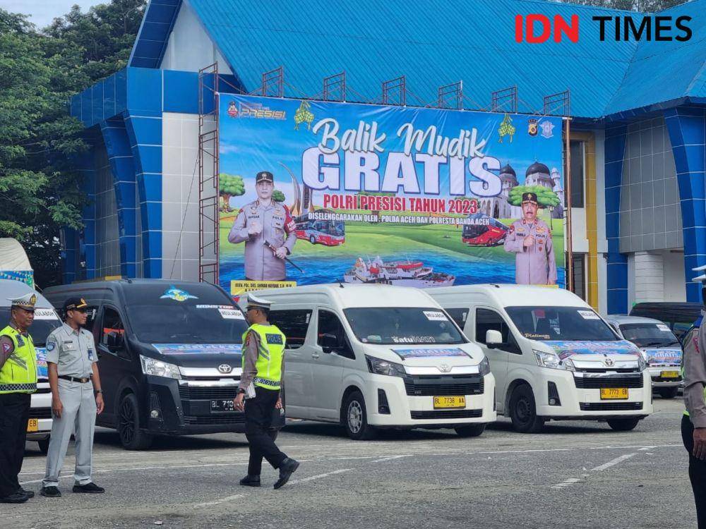 Progam Balik Mudik Gratis Polda Aceh. (Dokumentasi Cut Nauval untuk IDN Times)