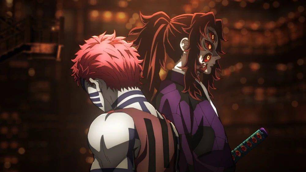 Kokushibo dan Akaza (dok. Ufotable/ Kimetsu no Yaiba Swordsmith Village Arc)