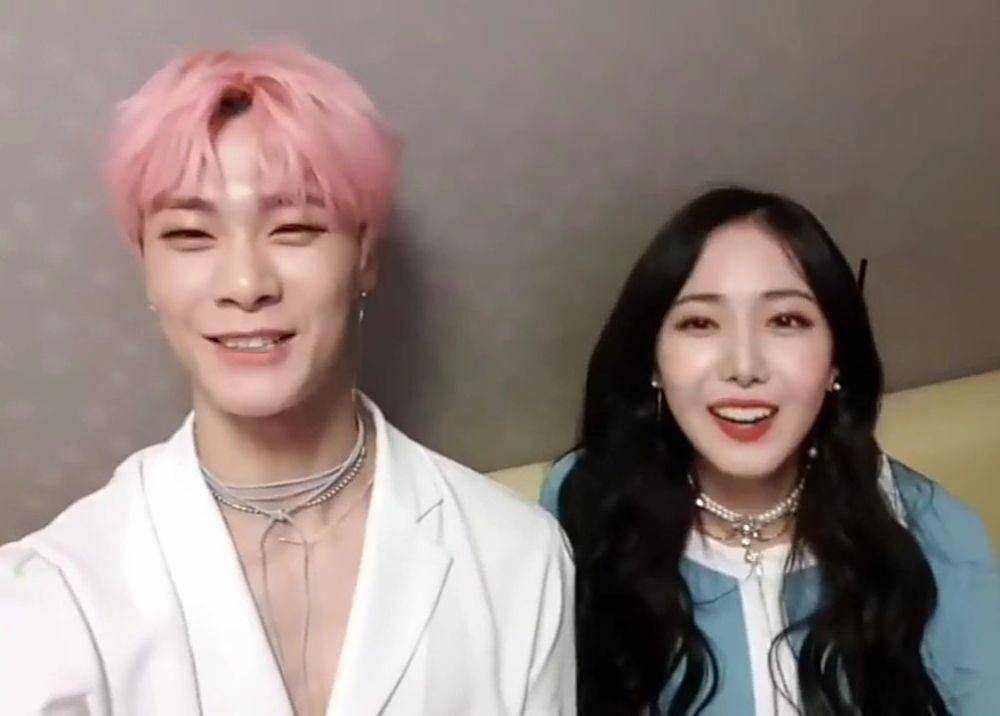 Moonbin ASTRO dan SinB VIVIZ (twitter.com/fallinlight_16)