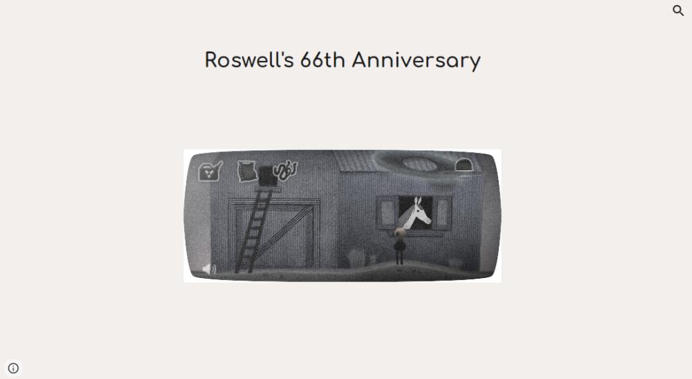 permainan Roswell's 66th Anniversary (Google.com/Roswell's 66th Anniversary)