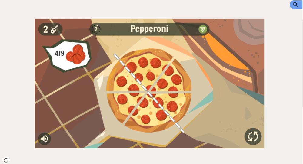 permainan History of Pizza (Google.com/History of Pizza)