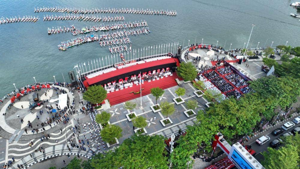 Upacara peringatan Hari Otonomi Daerah ke-27 di Makassar, Sulawesi Selatan, Sabtu (29/4/2023). (Dok. Humas Pemkot Makassar)