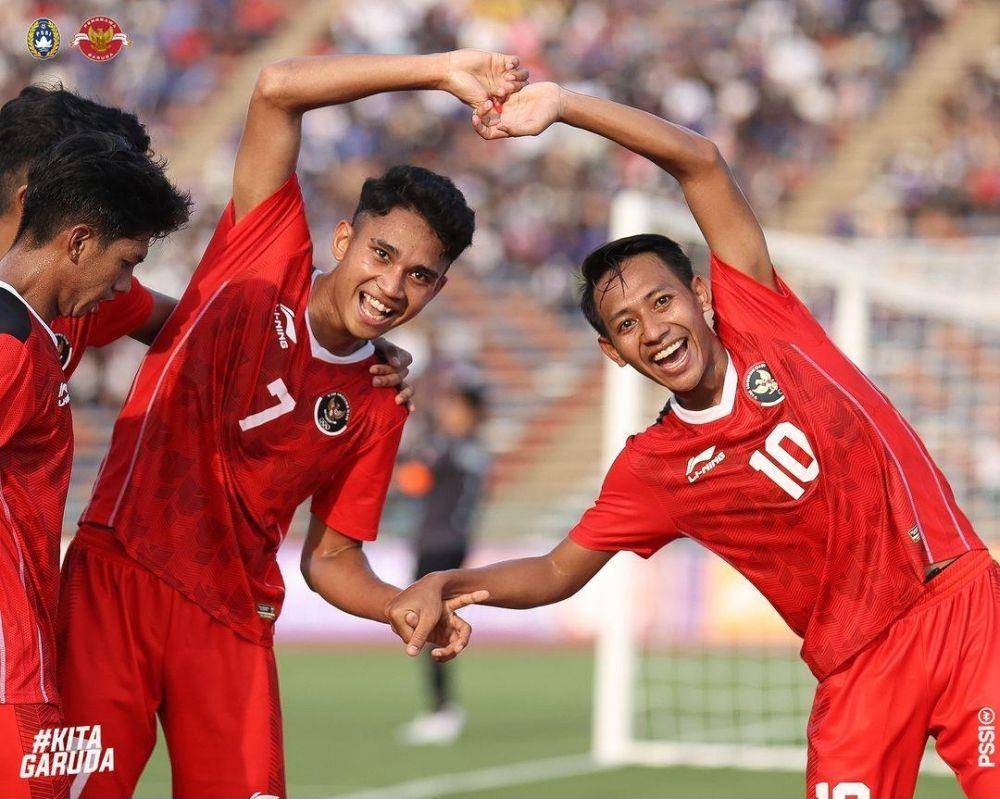 Marselino Ferdinan cetak gol pertama untuk timnas Indonesia melawan Filipina di SEA Games 2023 (Instagram.com/pssi)
