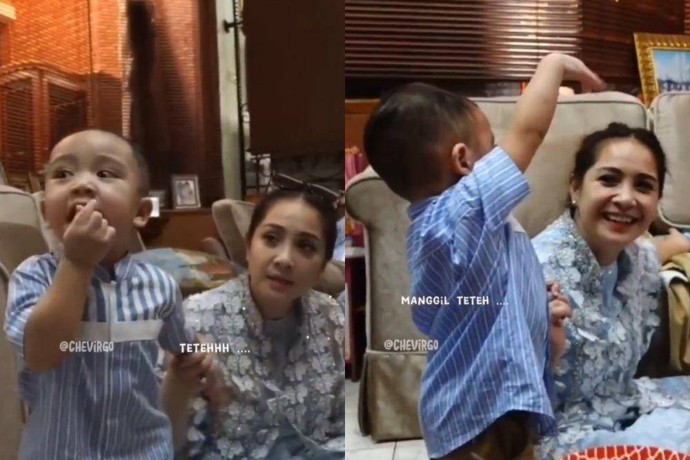 potret Rayyanza tak mau jauh dari Atqia (instagram.com/chevirgo)