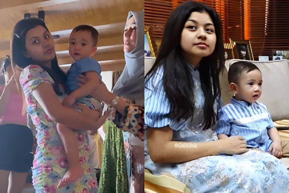 potret Rayyanza tak mau jauh dari Atqia (instagram.com/videoladygigi I instagram.com/chevirgo)