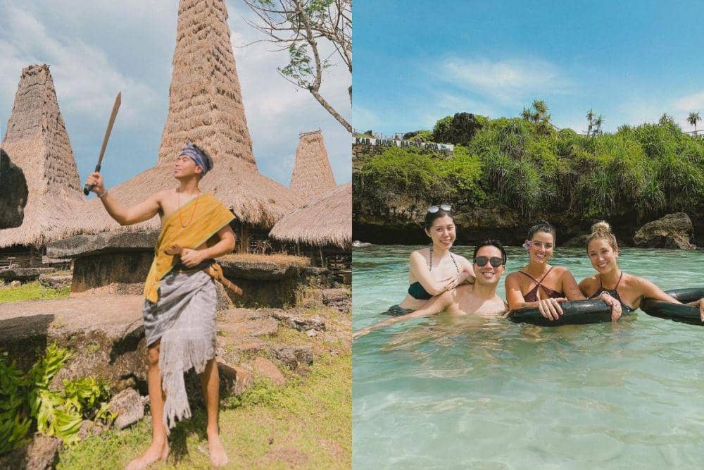 9 Potret Liburan Vidi Aldiano di Sumba, Renang di Danau Weekuri!