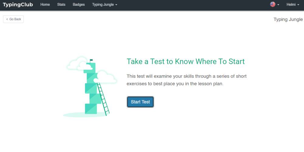 placement test TypingClub (typingclub.com)