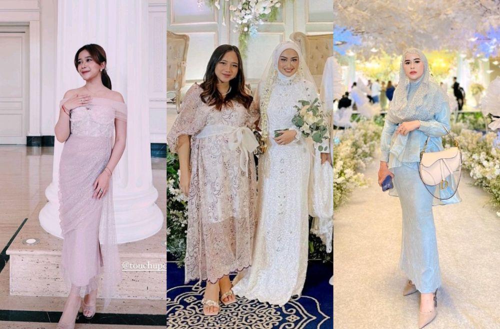 10 Gaya Kondangan Artis di Pernikahan Memes Prameswari, Mewah!