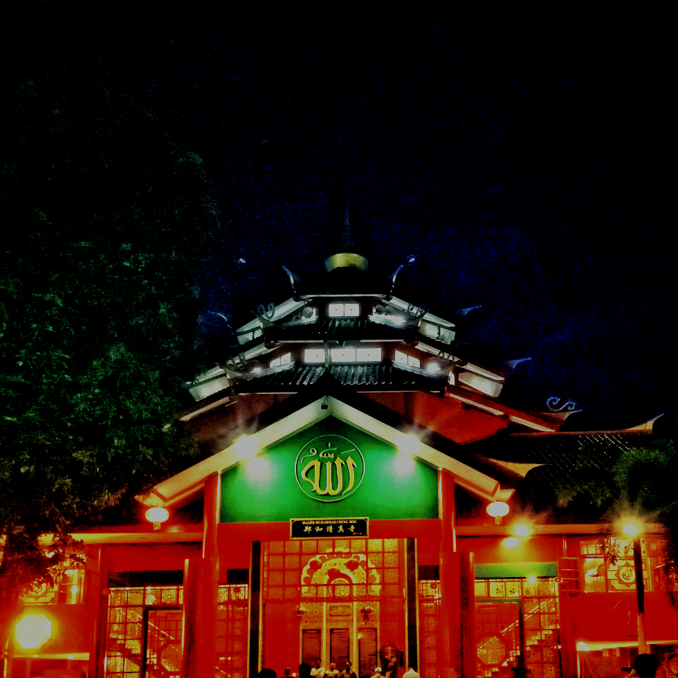 ilustrasi tampak depan masjid cheng hoo  (dok. pribadi/Lisa Ayu Aditya)