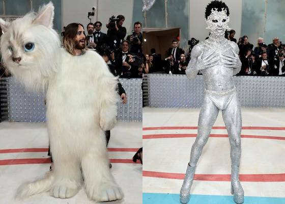 Gaya Seleb Pria yang Paling Mencuri Perhatian di Met Gala 2023 (Instagram.com/bitchgorgeous | Instagram.com/metgalaofficial)