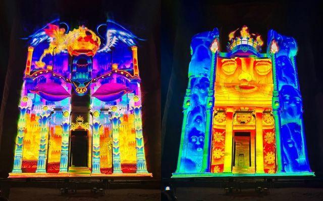 Seniman The Fox, The Folks Tampilkan 3D Mapping di Petra Yordania