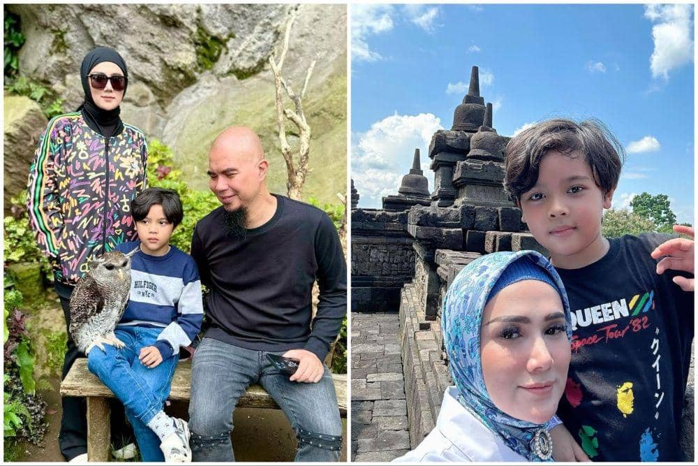 10 Momen Liburan Keluarga Ahmad Dhani ke Jawa Tengah, Ada Borobudur