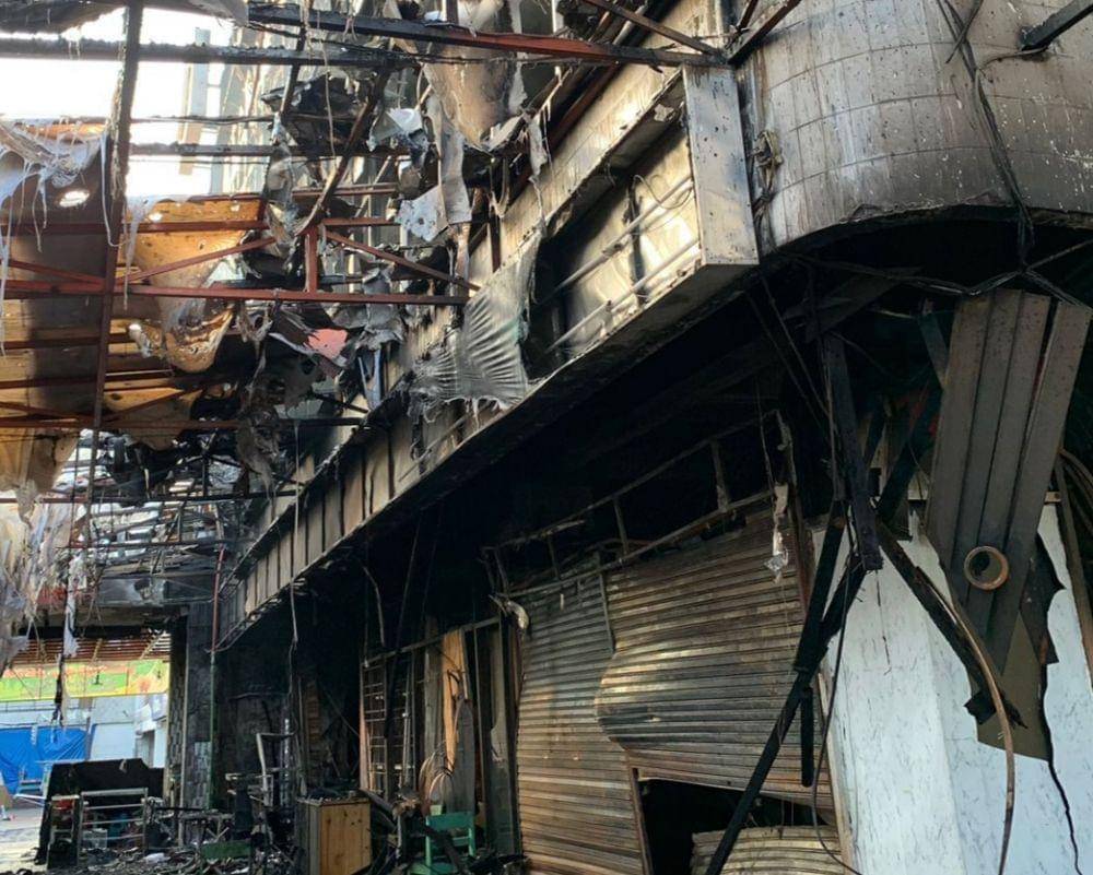 Kondisi terkini Mall Malang Plaza usia alami kebakaran. (IDN Times/Rizal Adhi Pratama)