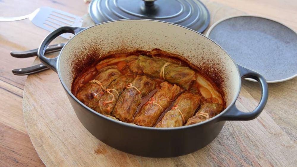 Provencale style cabbage rolls. (YouTube.com/French Cooking Academy)