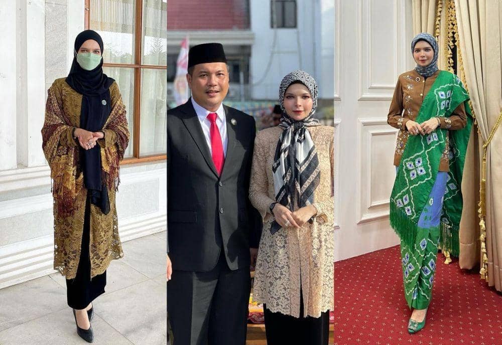 9 Ragam Kebaya Vivi Zubedi, Istri Walikota Banjarbaru yang Anggun