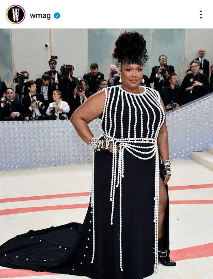 Lizzo di Met Gala 2023 (instagram.com/wmag)