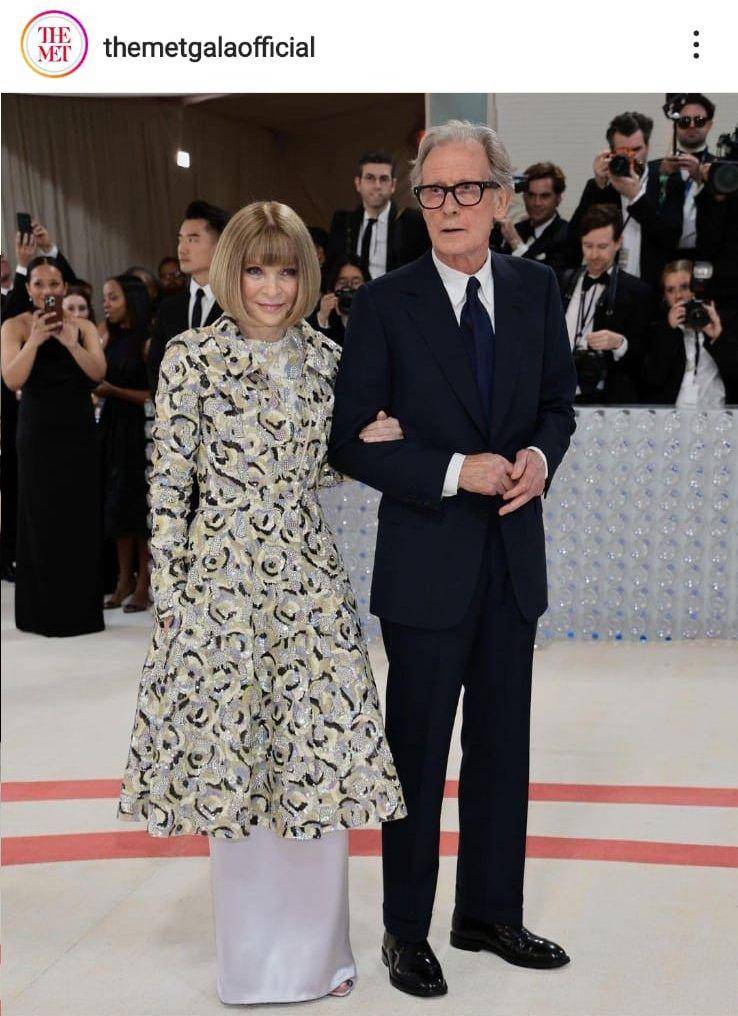 Anna Wintour dan Bill Nighy di Met Gala 2023 (instagram.com/themetgalaofficial2023)
