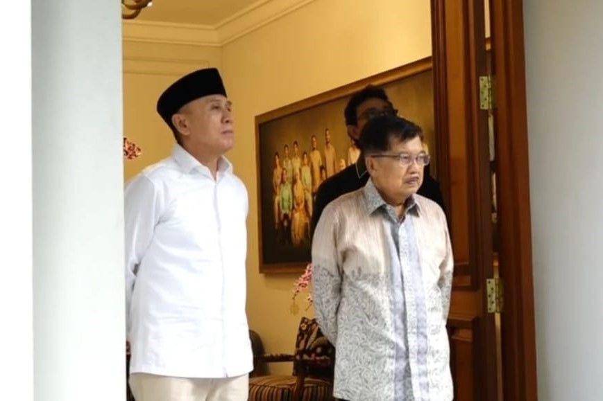 Ketua Umum Gerindra Prabowo Subianto mendatangi rumah Jusuf Kalla di Jakarta Selatan pada Selasa (2/5/2023). (dok. Tim Humas Jusuf Kalla)