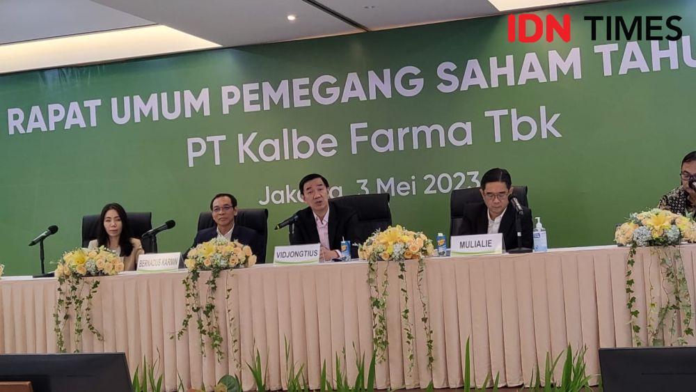 Konferensi pers RUPST PT Kalbe Farma Tbk (KLBF). (IDN Times/Ridwan Aji Pitoko)