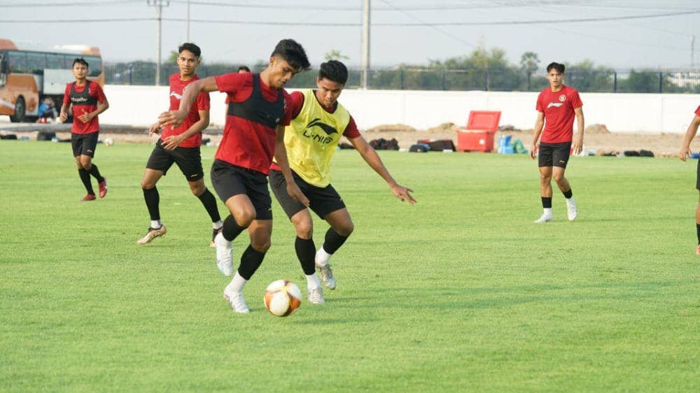 Ramadhan Sananta dalam sesi latihan Indonesia U-22 di The Dream Visakha Training Camp Phnom Penh, Selasa 2 Mei 2023. (Dok. PSSI.org)