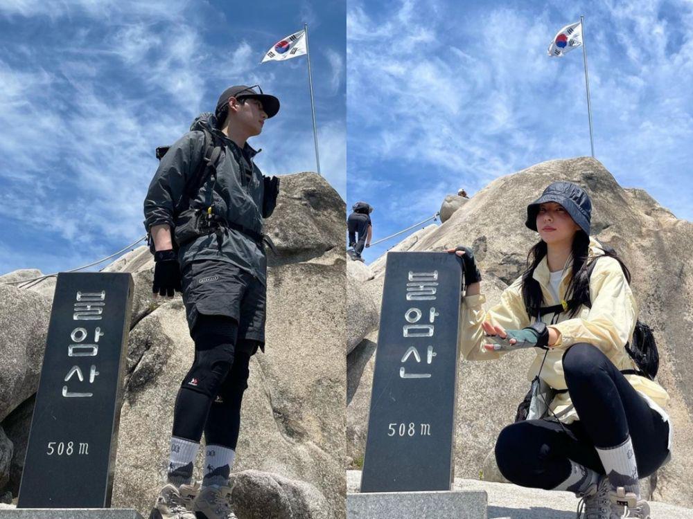 10 Potret Kedekatan Yoo Park dan Kim Soo Bin, Naik Gunung Bareng?