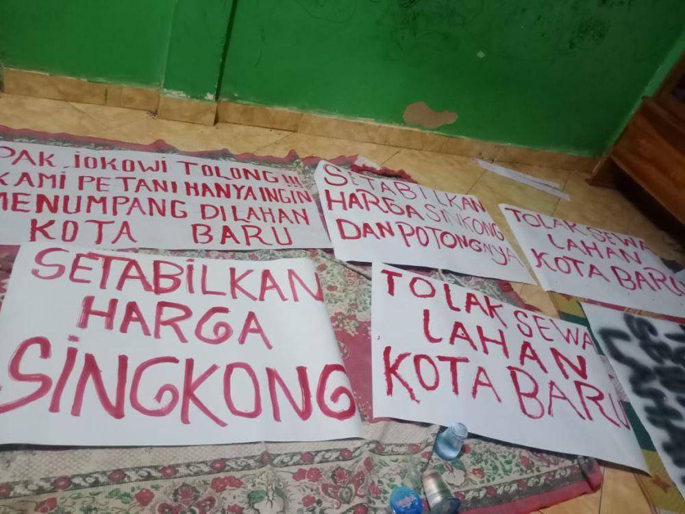 Penampakan ratusan warga berkumpul di mega proyek Kota Baru bersiap sambut kedatangan Presiden Jokowi. (IDN Times/Istimewa).