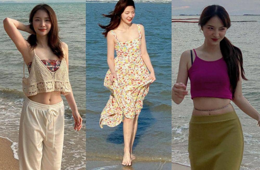10 Style OOTD ke Pantai ala Jan Ployshompoo, Chic and Comfy!
