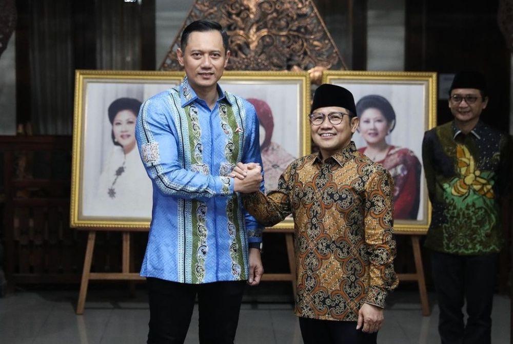 Ketum Partai Demokrat, Agus Harimurti Yudhoyono (AHY) ketika menerima silaturahmi Ketum PKB, Muhaimin Iskandar di Puri Cikeas pada Rabu, 3 Mei 2023. (www.instagram.com/@agusyudhoyono))