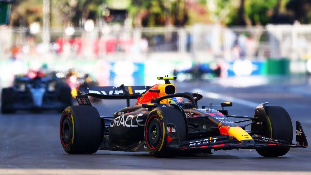 Sergio Perez saat menjalani sprint race GP Azerbaijan 2023. (formula1.com)