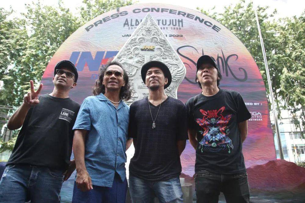 Personel Slank di konferensi pers tur 7 kota (Dok.Slank)