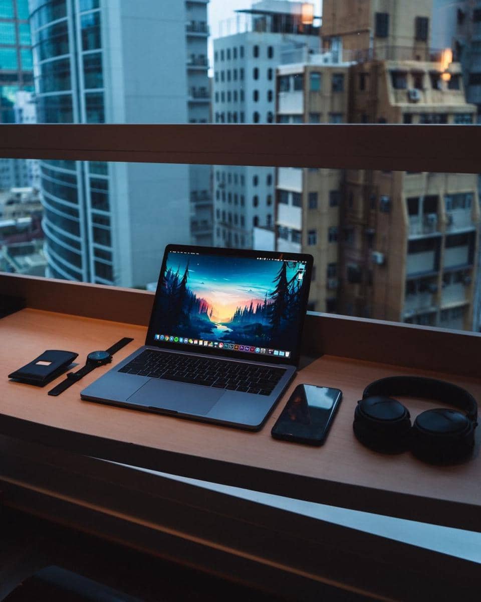 inspirasi set up desk (unsplash.com/austinpoon)