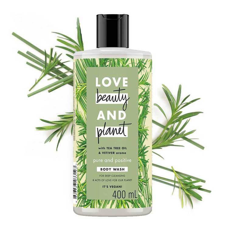 LOVE BEAUTY AND PLANET Pure And Positive Tea Tree Oil & Vetiver Body Wash (dok. LOVE BEAUTY AND PLANET)
