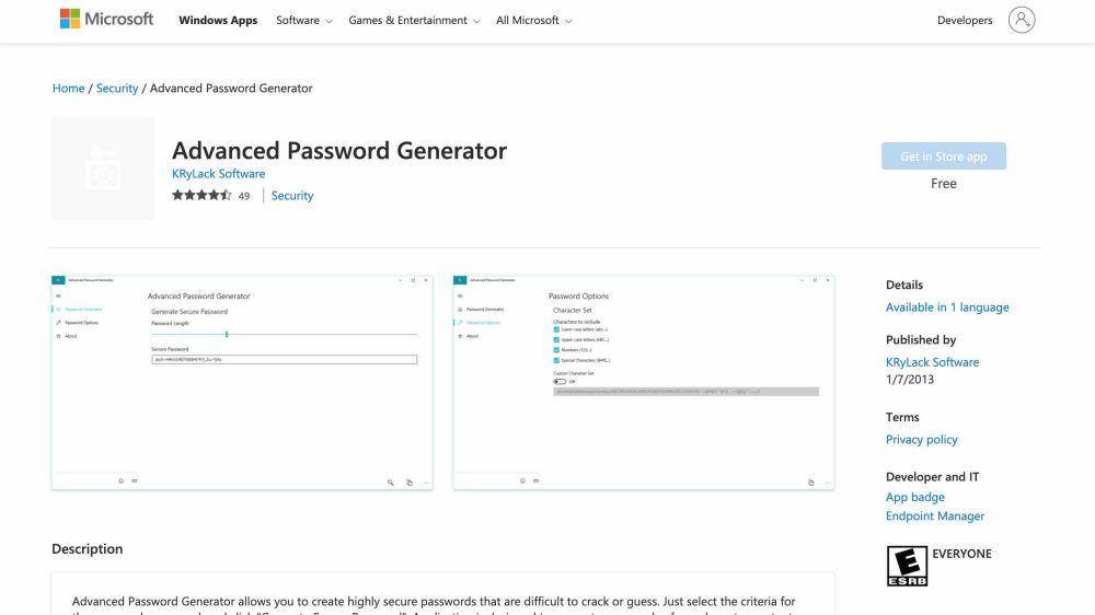 Advanced Password Generator (microsoft.com)
