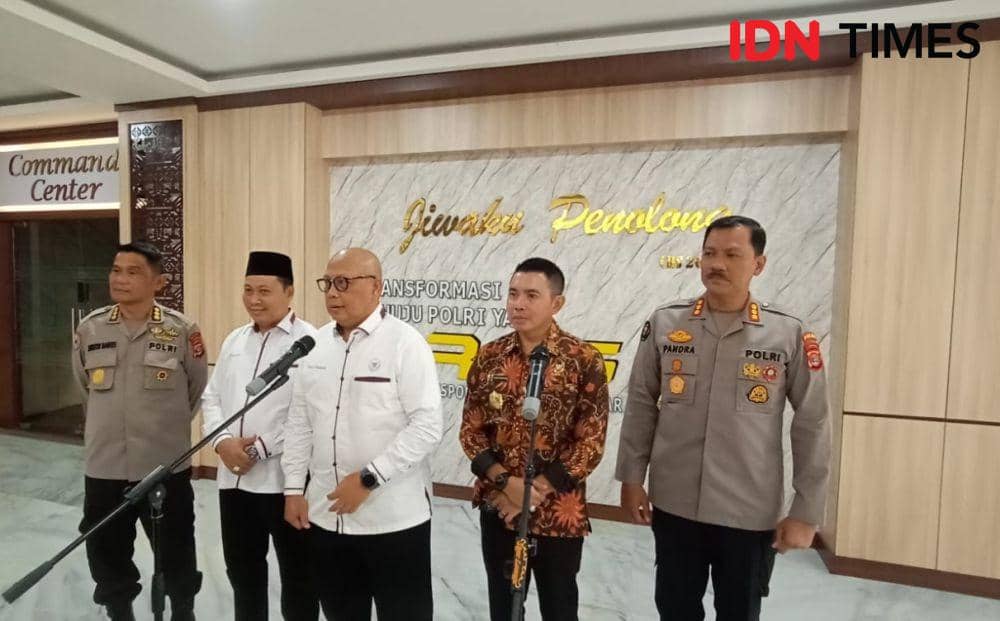 Kunjungan Kompolnas ke Polda Lampung, Kamis (4/5/2023). (IDN Times/Tama Yudha Wiguna).