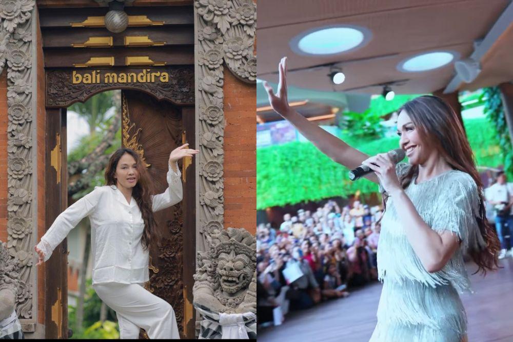 10 Potret Seru Liburan Bunda Corla di Bali, Sambil Kerja, lho!