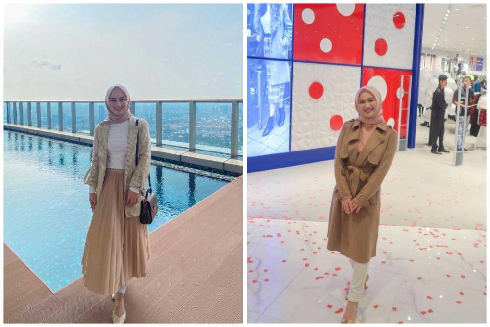 9 Inspirasi Outfit Earth Tone ala Melody Laksani, Vibes-nya Kalem!