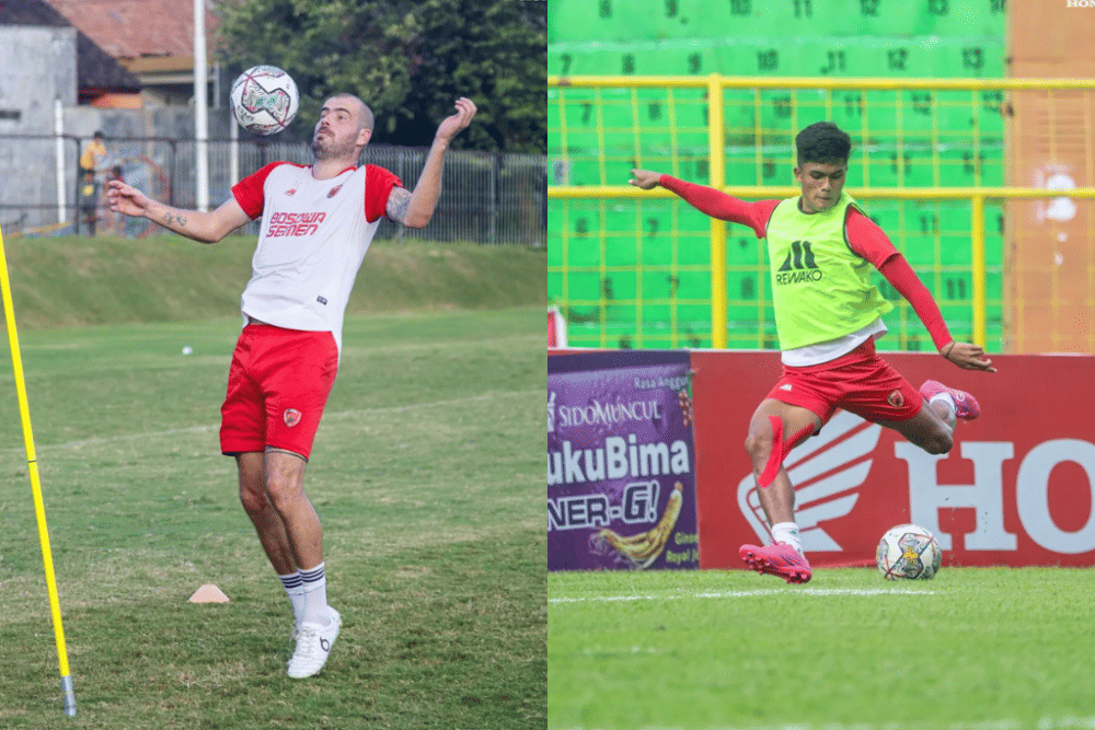 Pemain PSM Makassar, Wiljan Pluim (kiri) dan Ramadhan Sananta (kanan). (Instagram.com/psm_makassar)