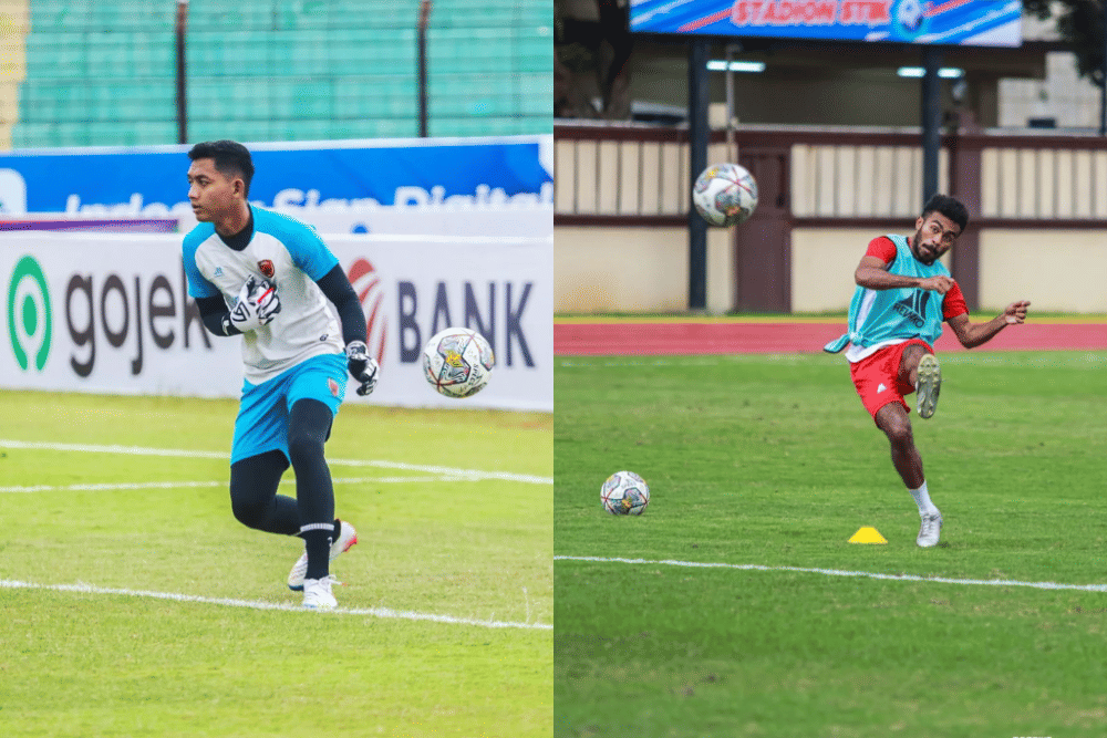 Pemain PSM Makassar, Reza Arya Pratama (kiri) dan Yance Sayuri (kanan). (Instagram.com/psm_makassar)